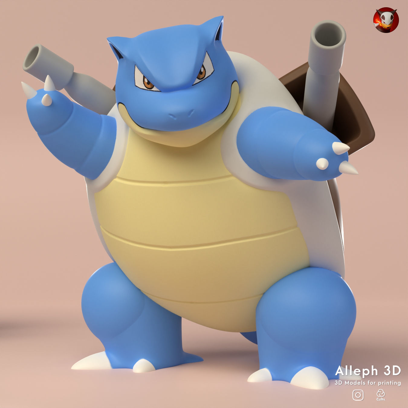 Pokemon squirtle evolution pack 3D print model_3