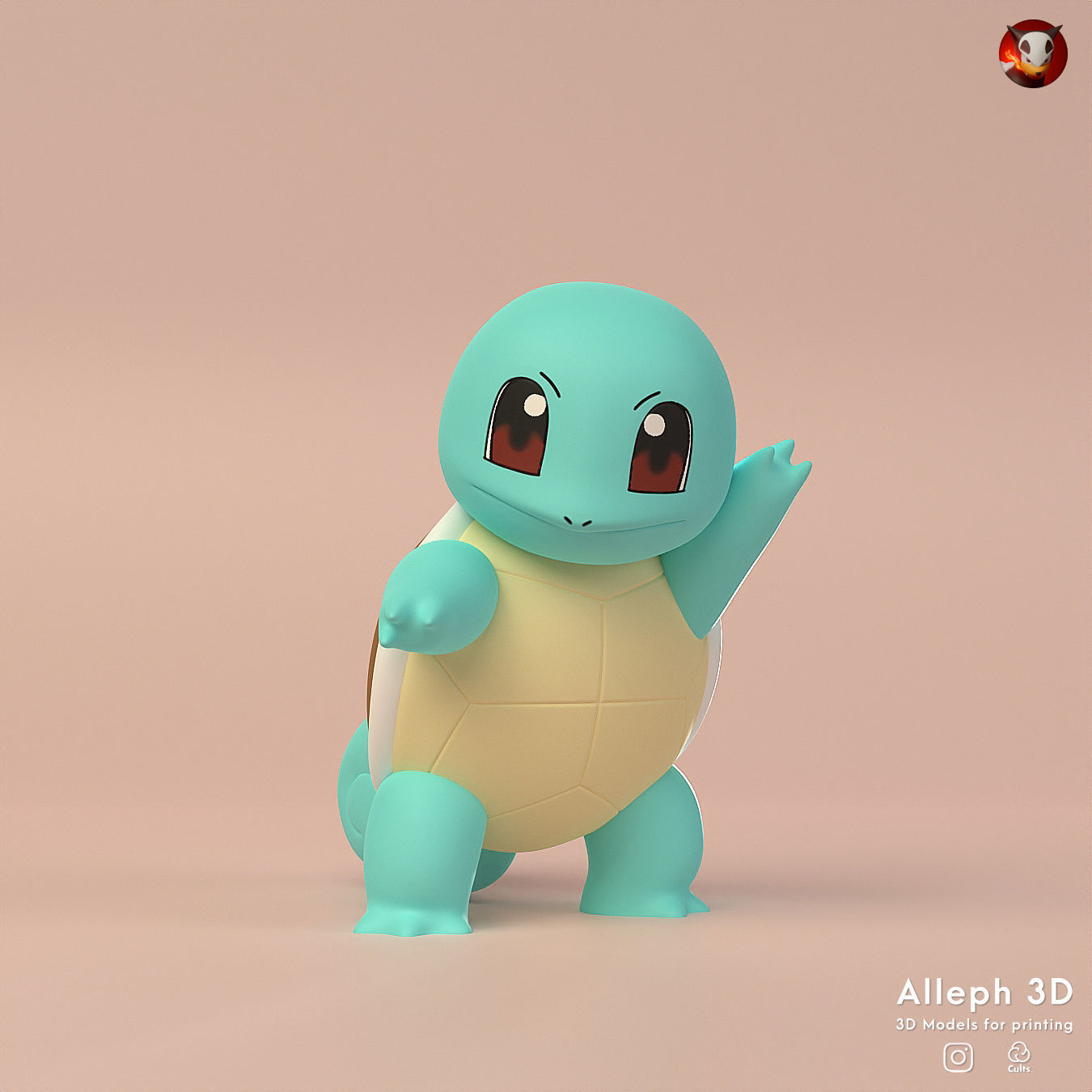 Pokemon squirtle evolution pack 3D print model_1