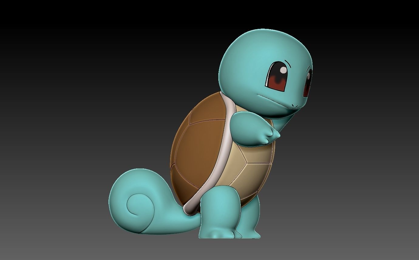 Pokemon squirtle evolution pack 3D print model_11