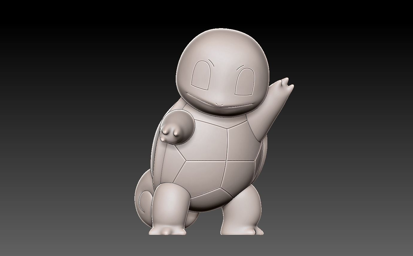 Pokemon squirtle evolution pack 3D print model_8