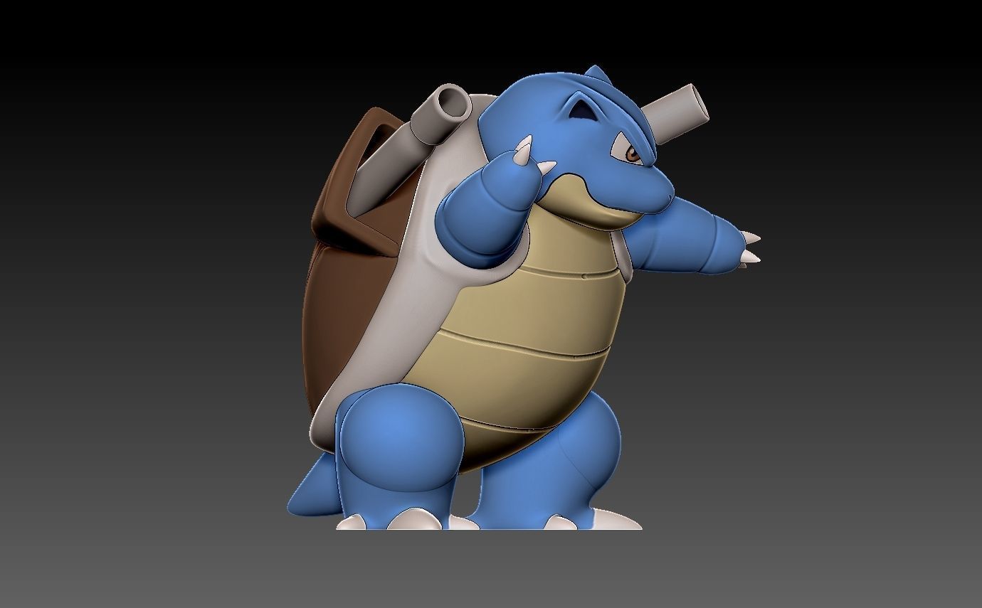 Pokemon squirtle evolution pack 3D print model_16
