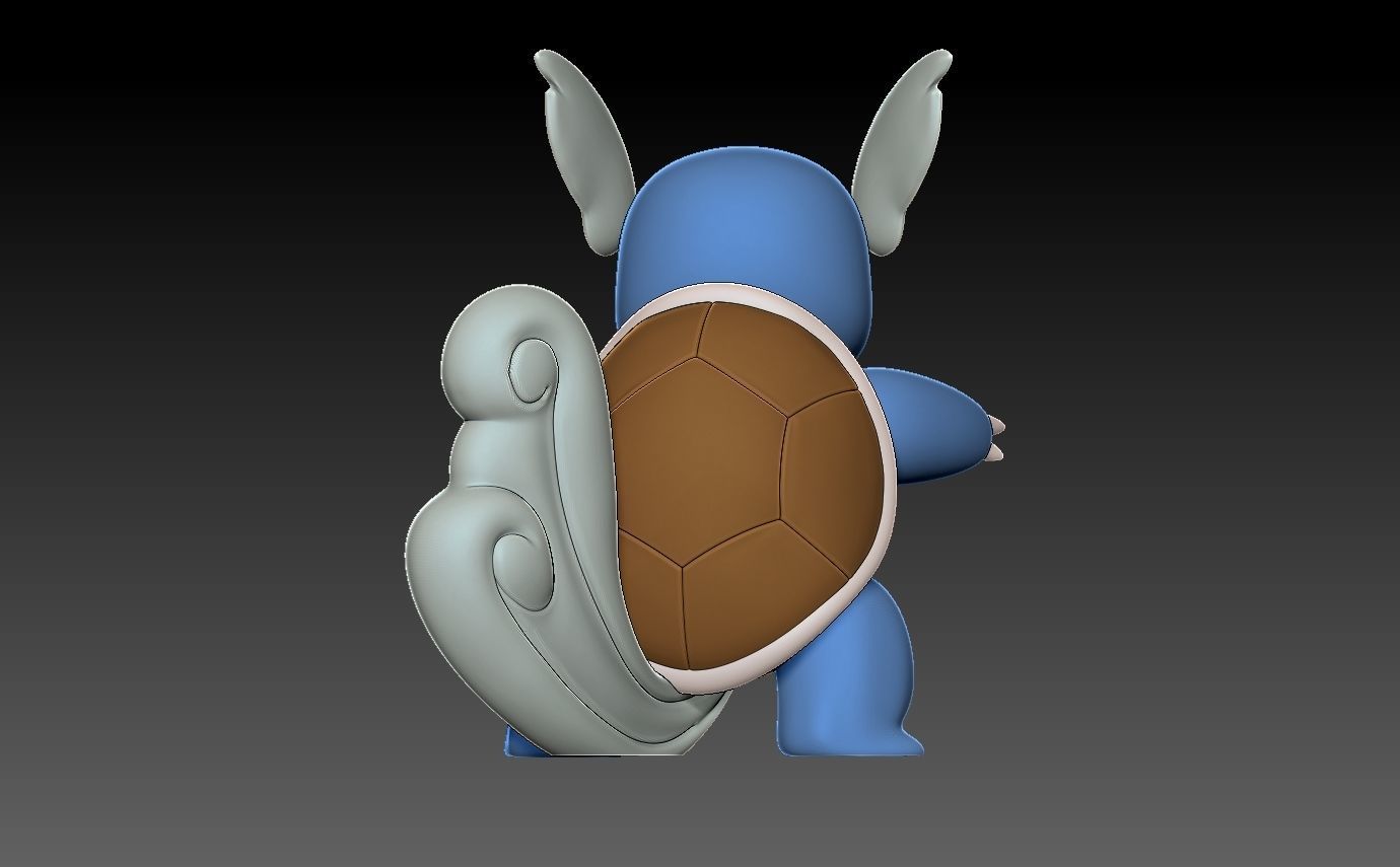 Pokemon squirtle evolution pack 3D print model_18