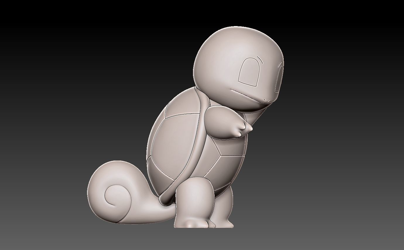 Pokemon squirtle evolution pack 3D print model_14