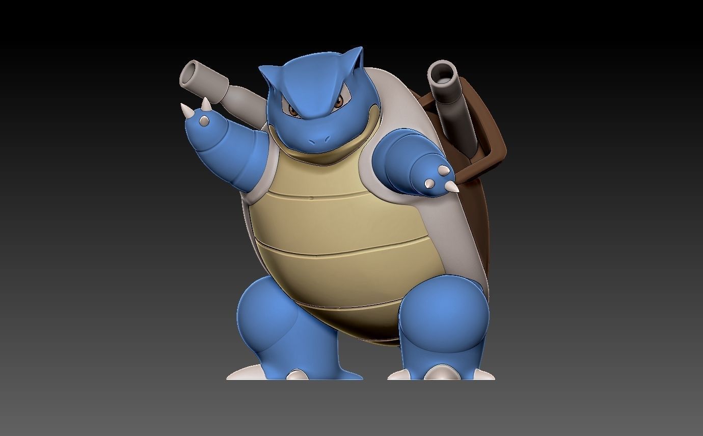 Pokemon squirtle evolution pack 3D print model_6