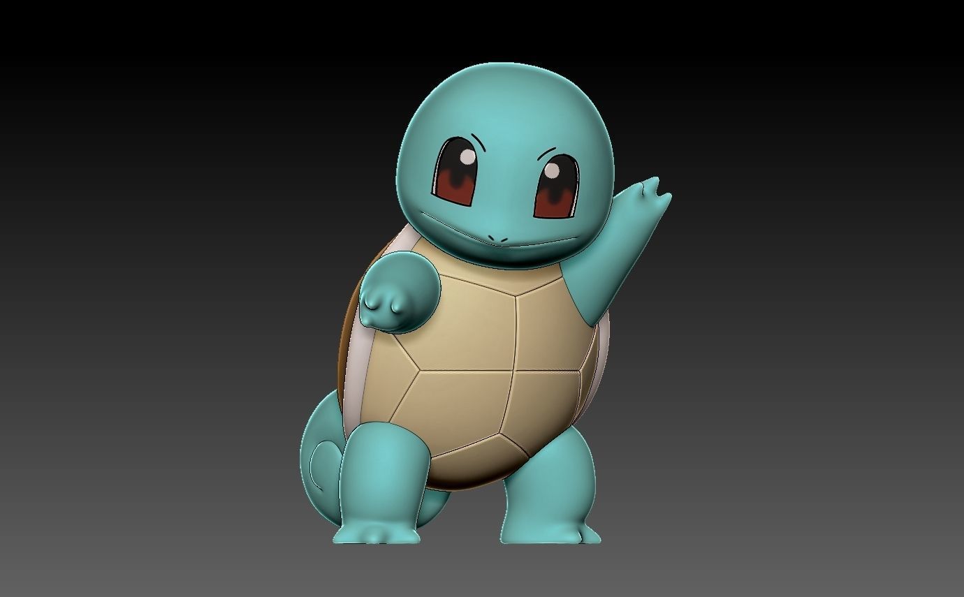 Pokemon squirtle evolution pack 3D print model_4