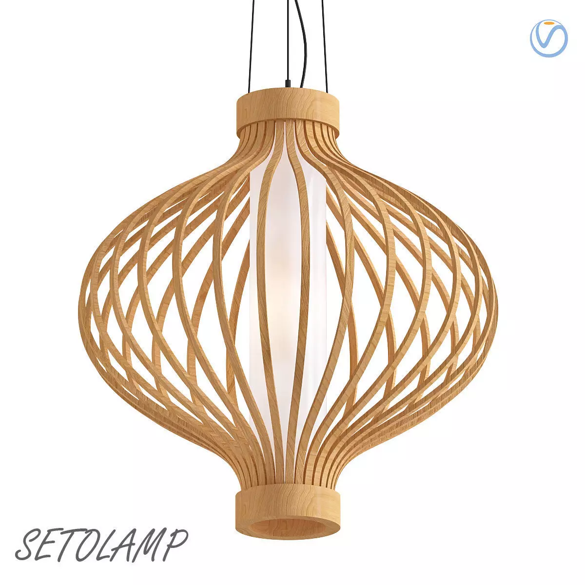 Setolamp setlamp - wooden pendant lamp 3D model