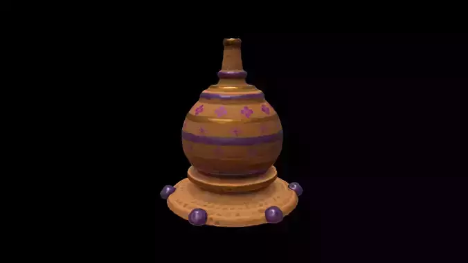 Stylized Clya Pot Free low-poly 3D model