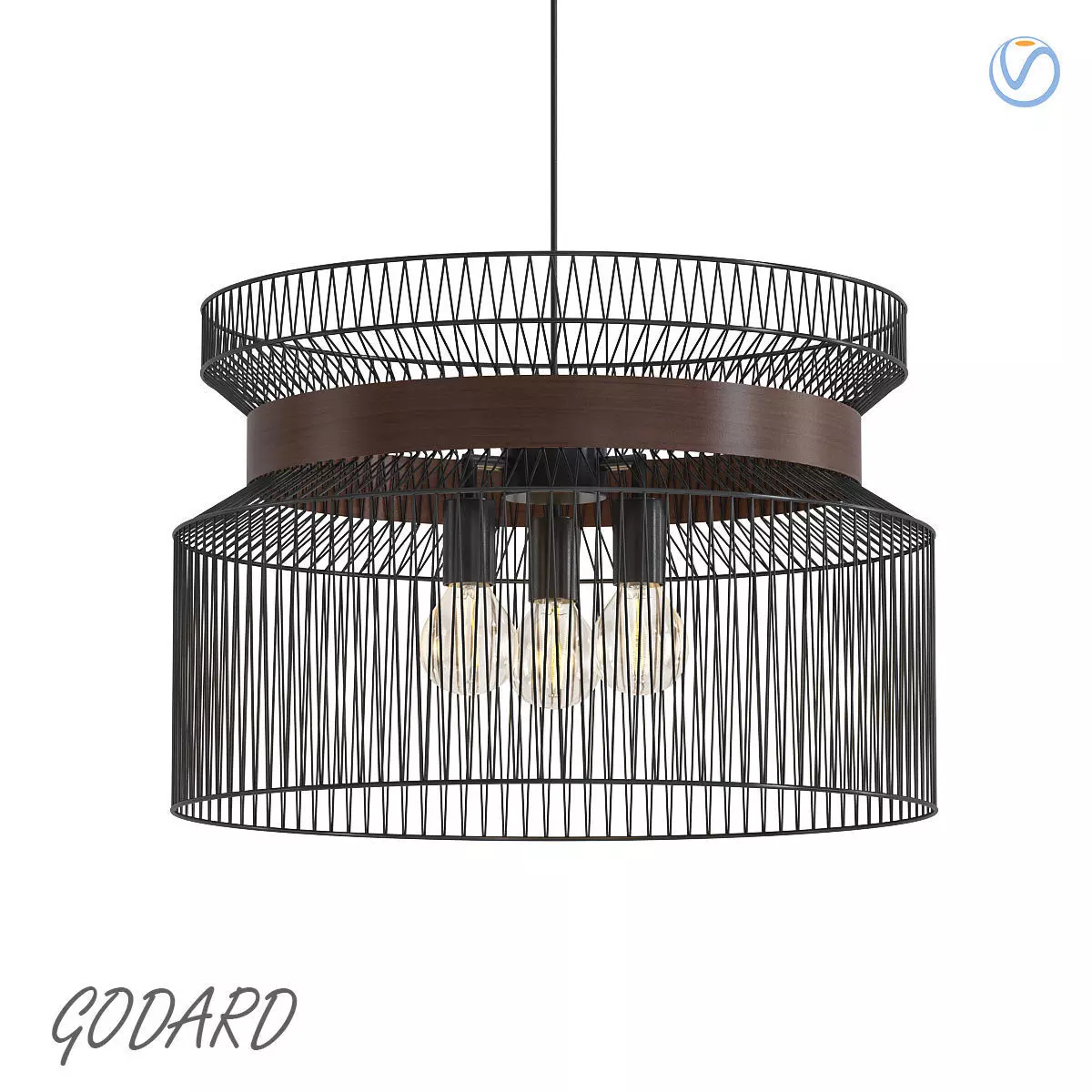 Godard goard pendant light 3D model