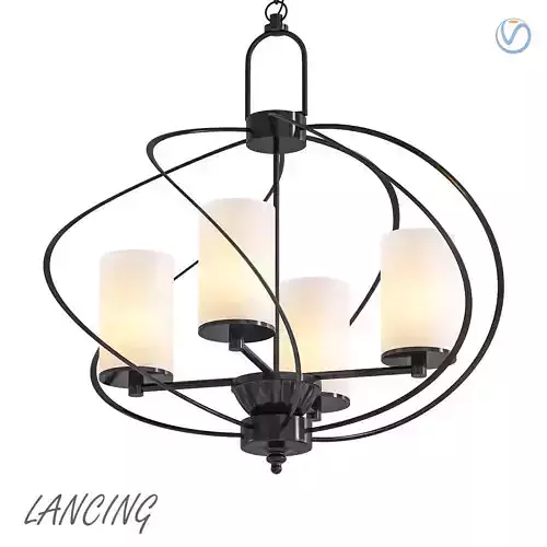 Lancing chandelier with stripes