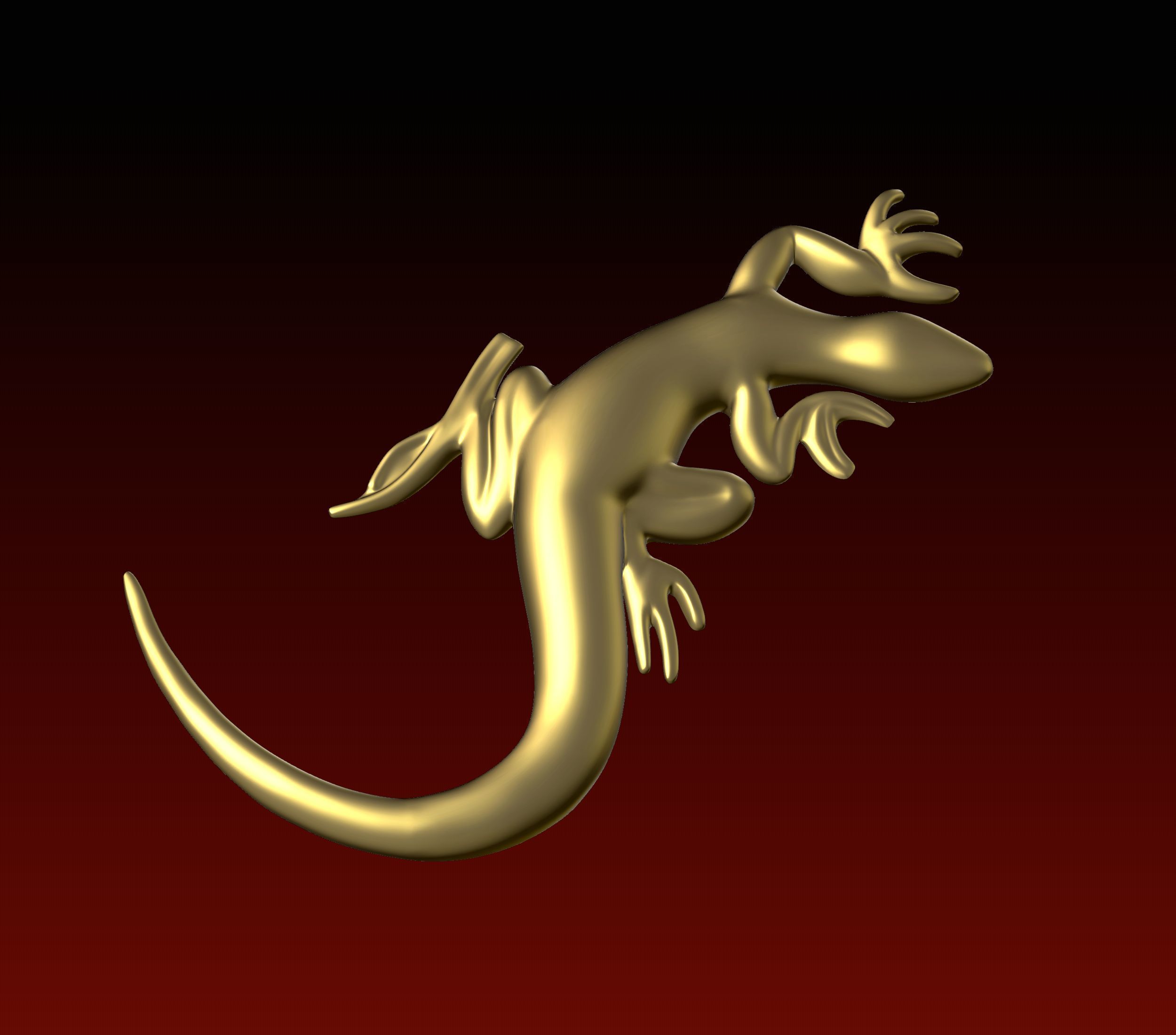 Lizard stylized 3D print model_7