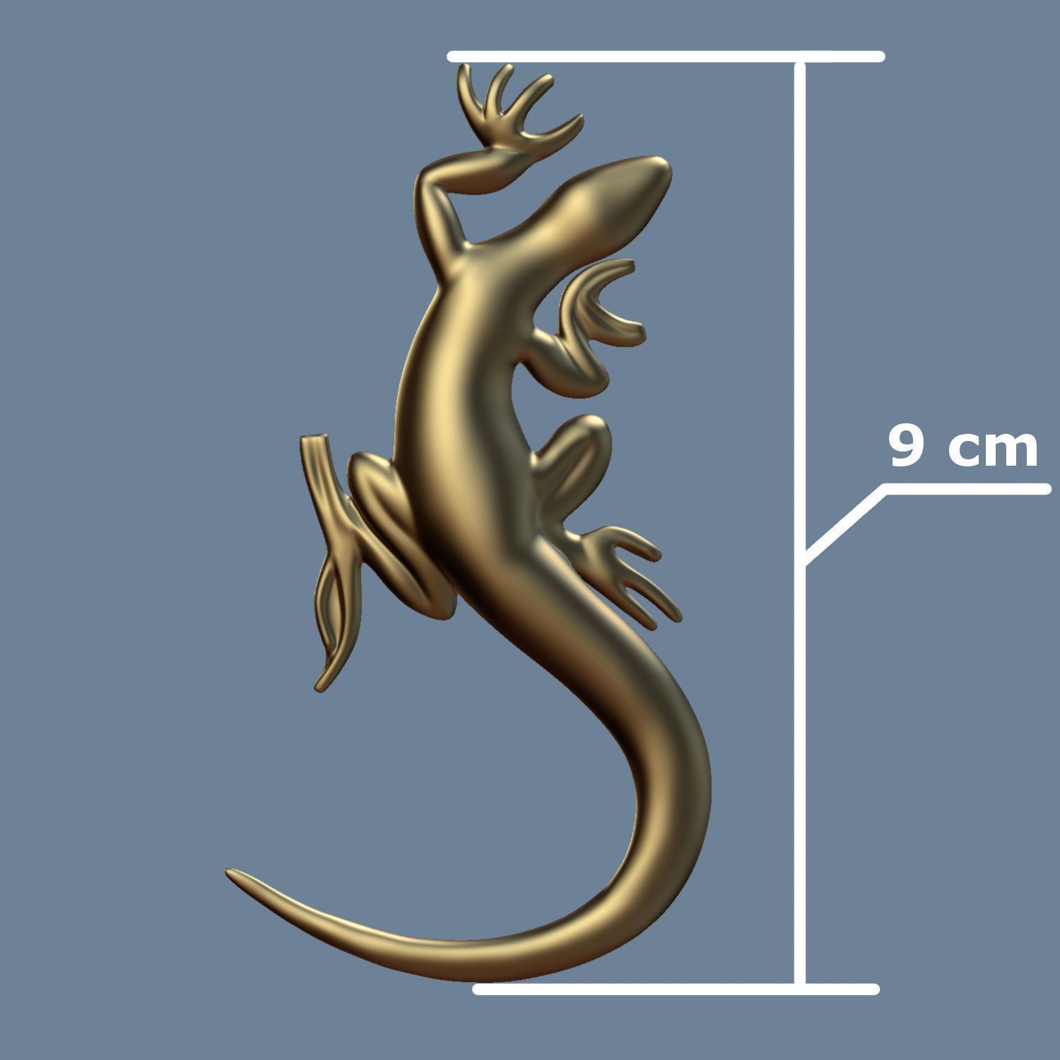 Lizard stylized 3D print model_14