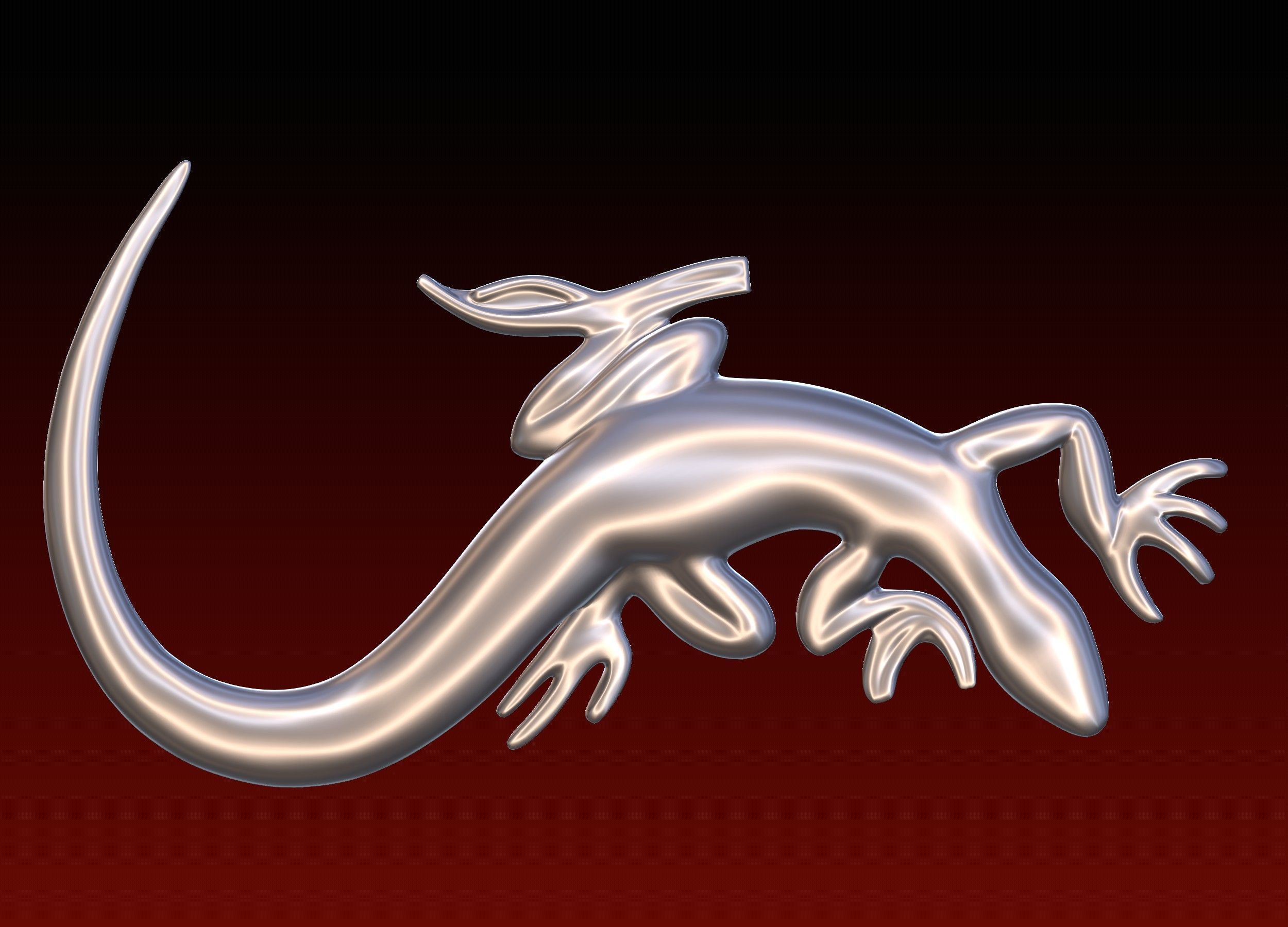 Lizard stylized 3D print model_18