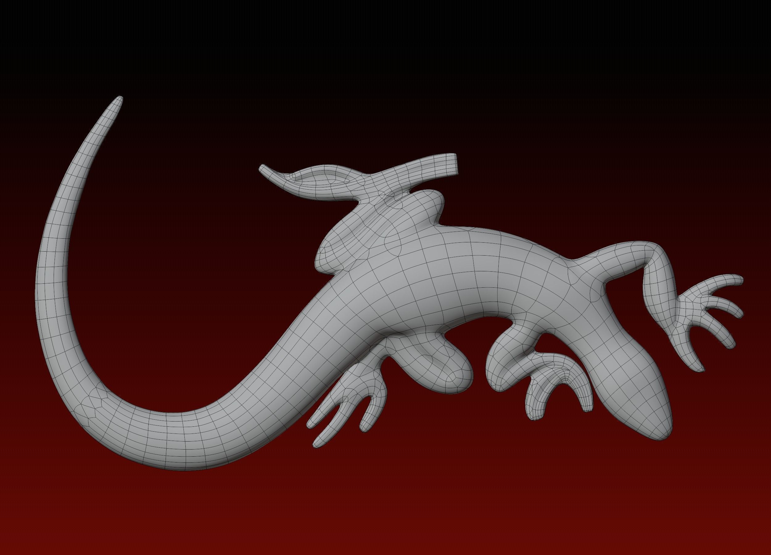 Lizard stylized 3D print model_17