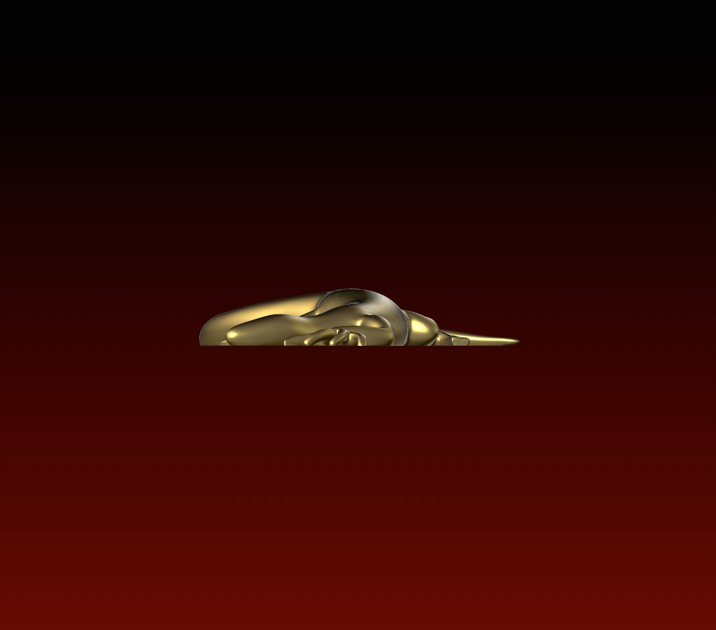 Lizard stylized 3D print model_4