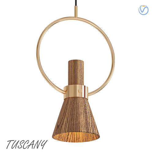 TUSCANY wooden pendant light 3D model