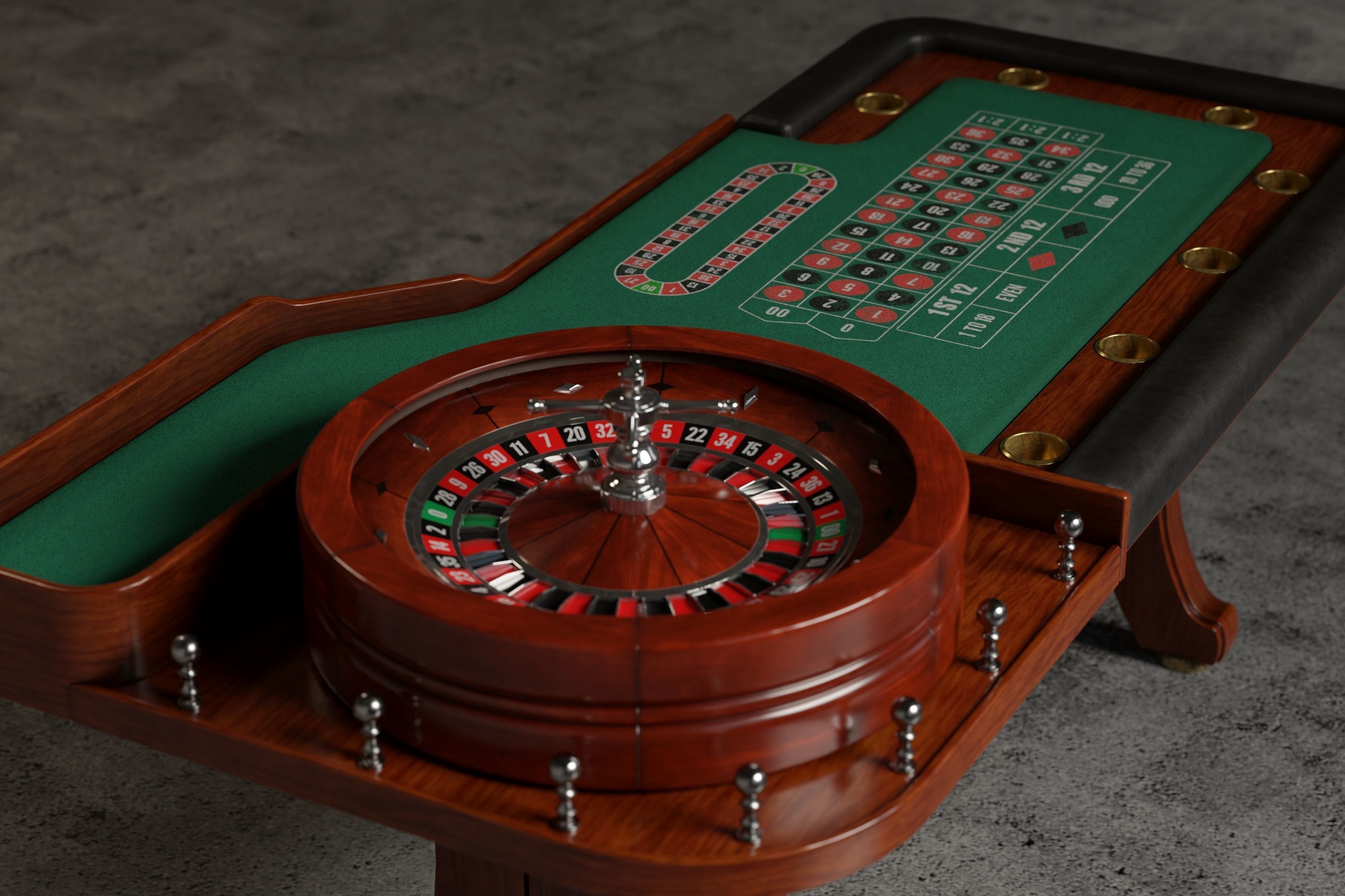 Roulette Table 3D Low-poly 3D model_13