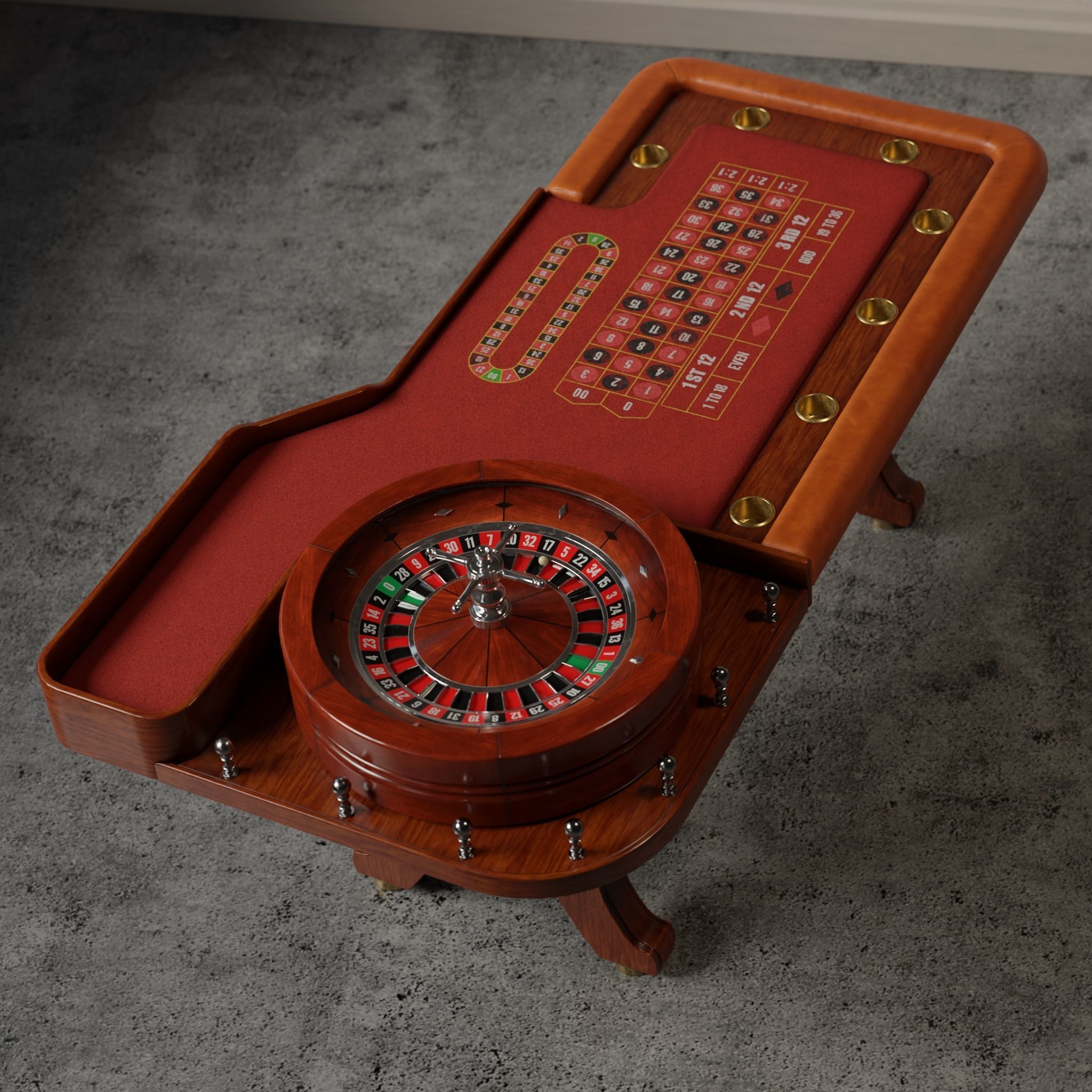 Roulette Table 3D Low-poly 3D model_10