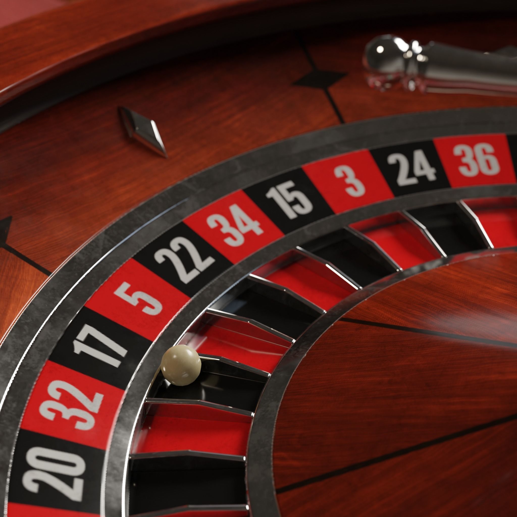 Roulette Table 3D Low-poly 3D model_21