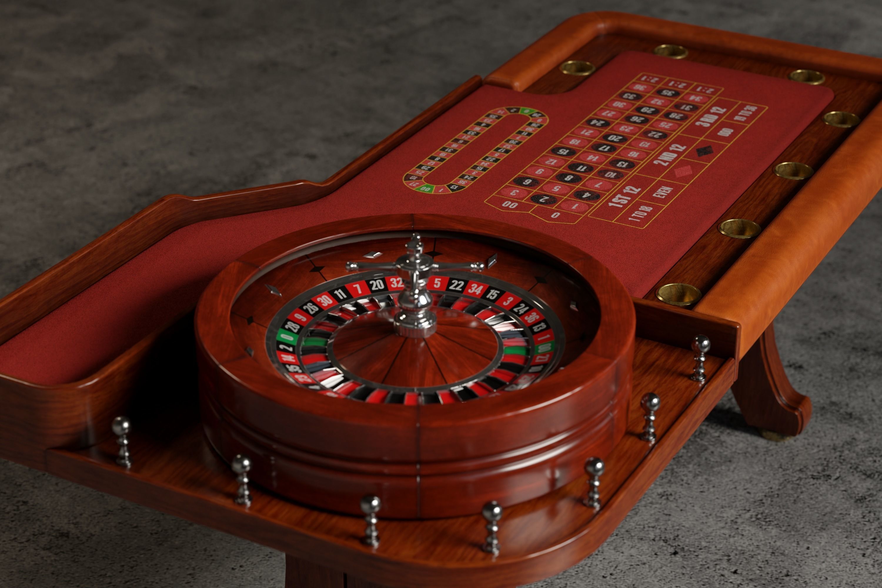 Roulette Table 3D Low-poly 3D model_12