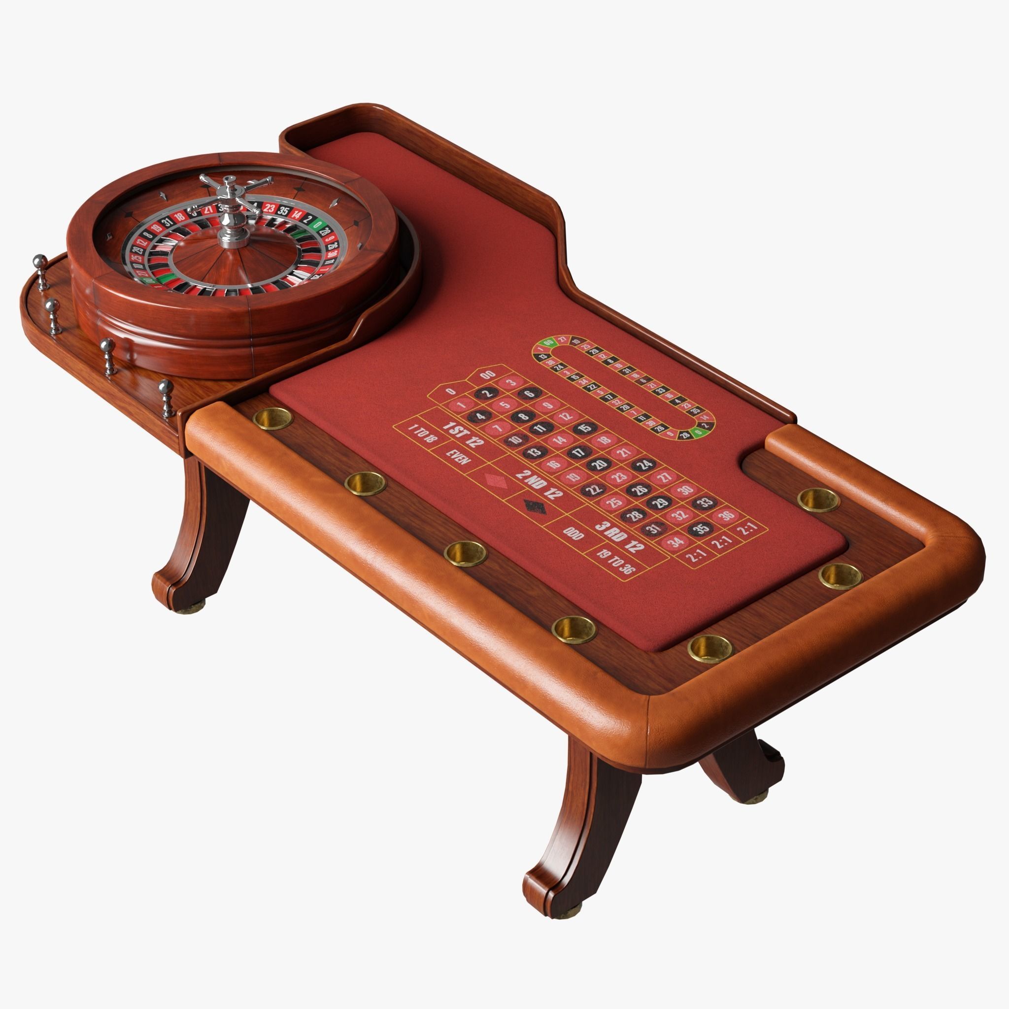 Roulette Table 3D Low-poly 3D model_1