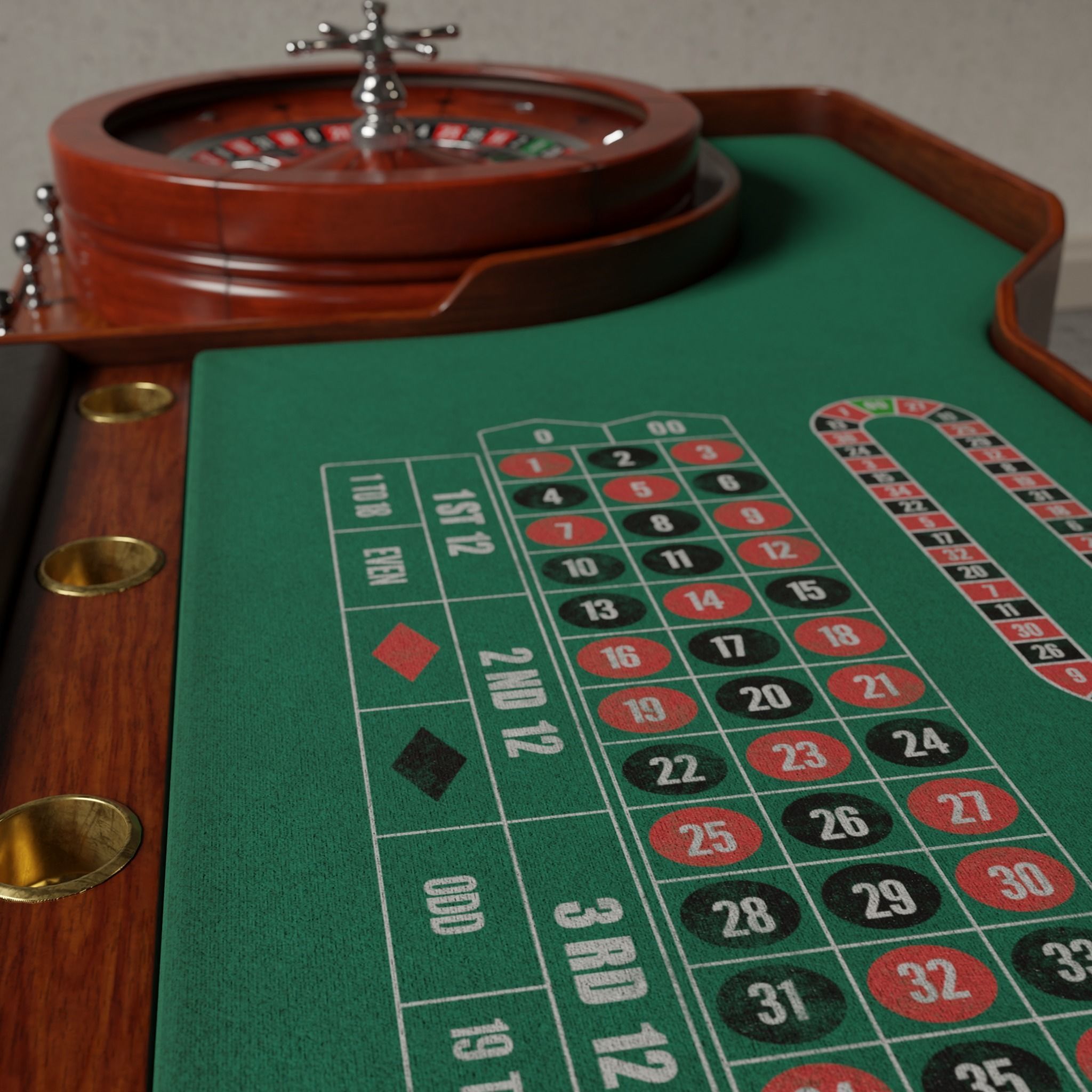 Roulette Table 3D Low-poly 3D model_15