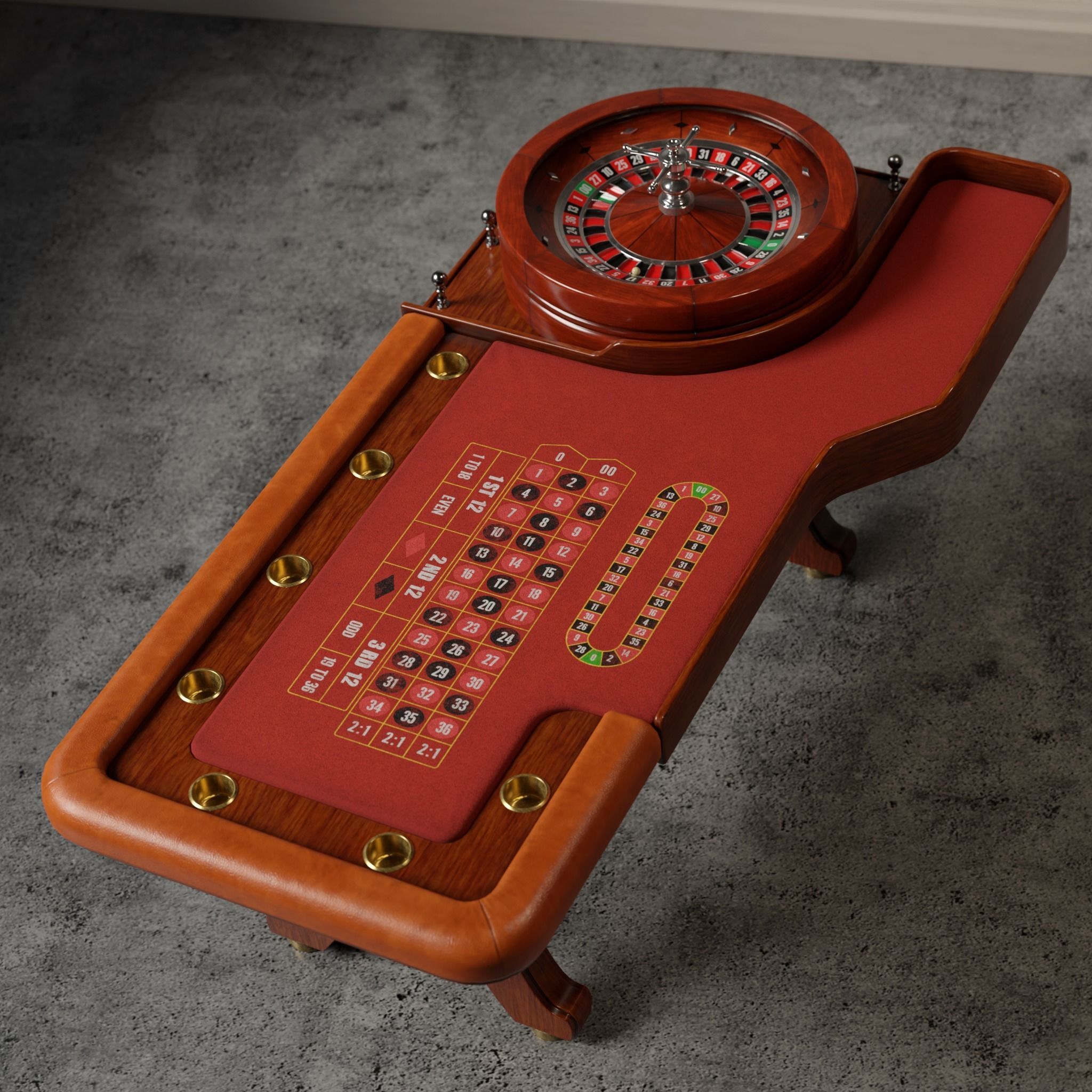 Roulette Table 3D Low-poly 3D model_5