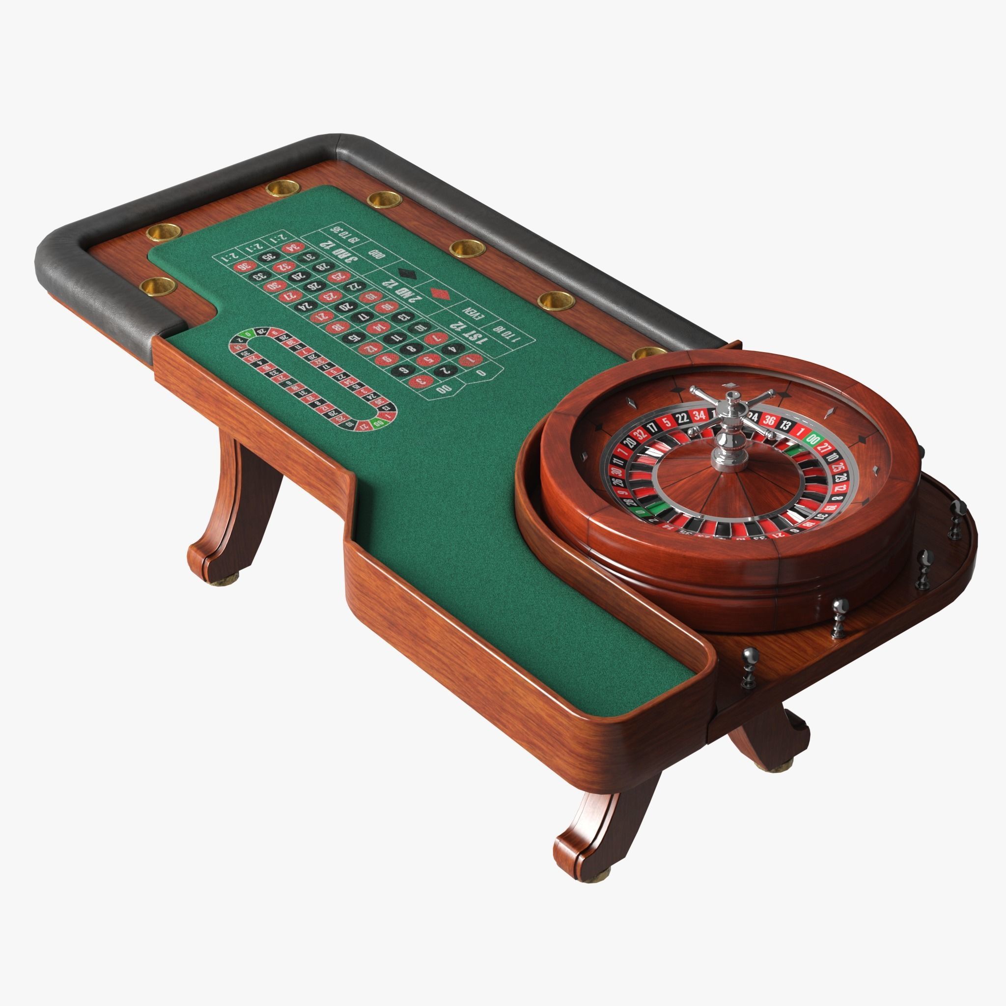 Roulette Table 3D Low-poly 3D model_4