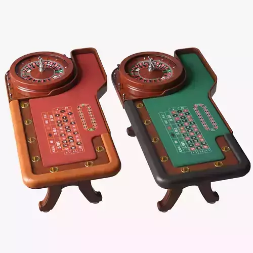 Roulette Table 3D Low-poly 3D model