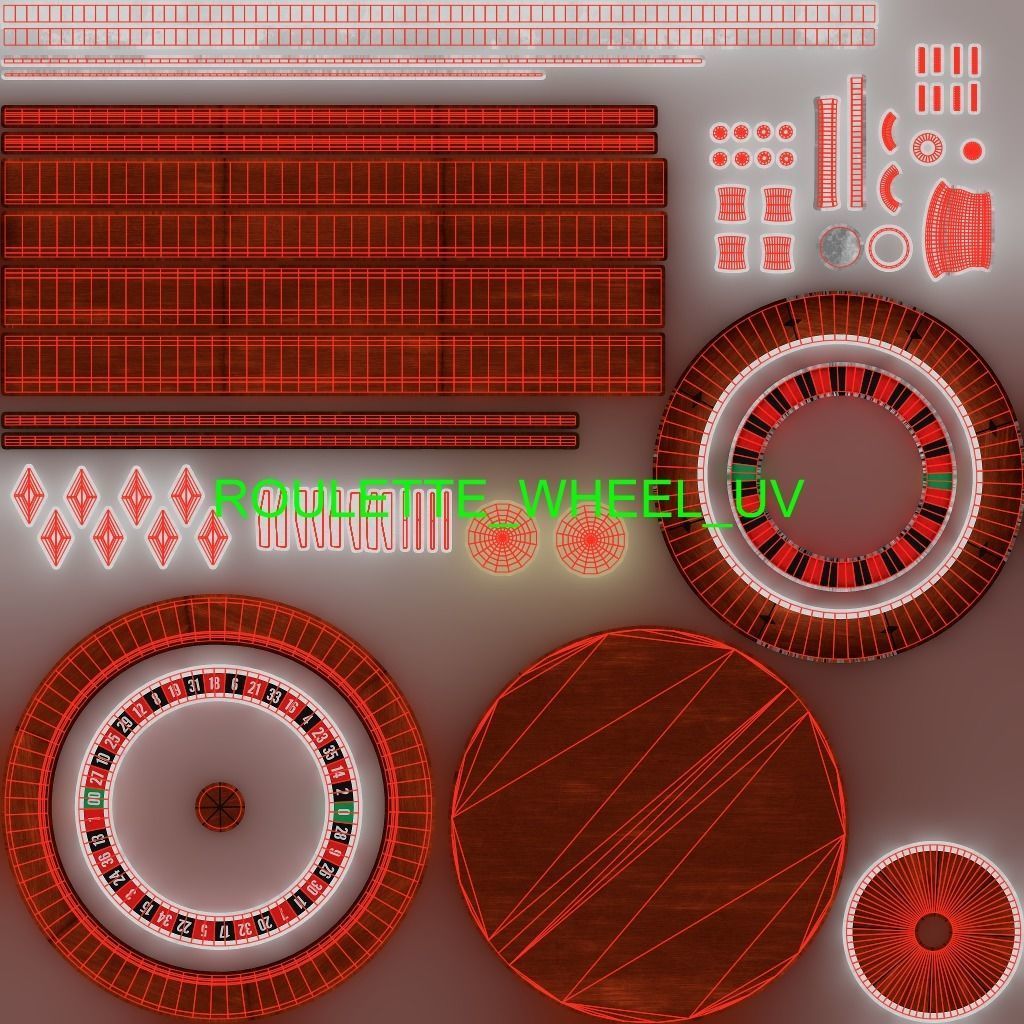 Roulette Table 3D Low-poly 3D model_28