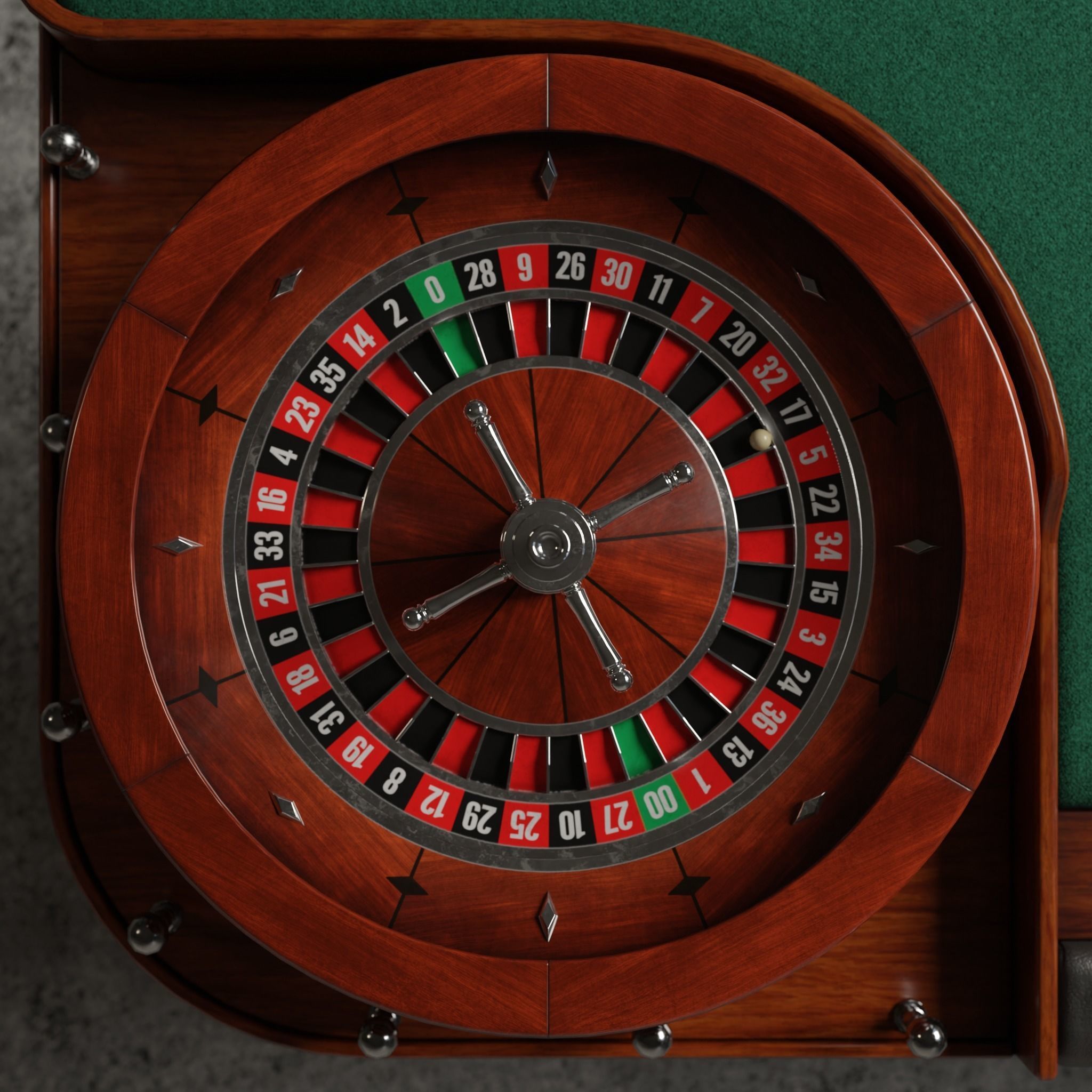 Roulette Table 3D Low-poly 3D model_17