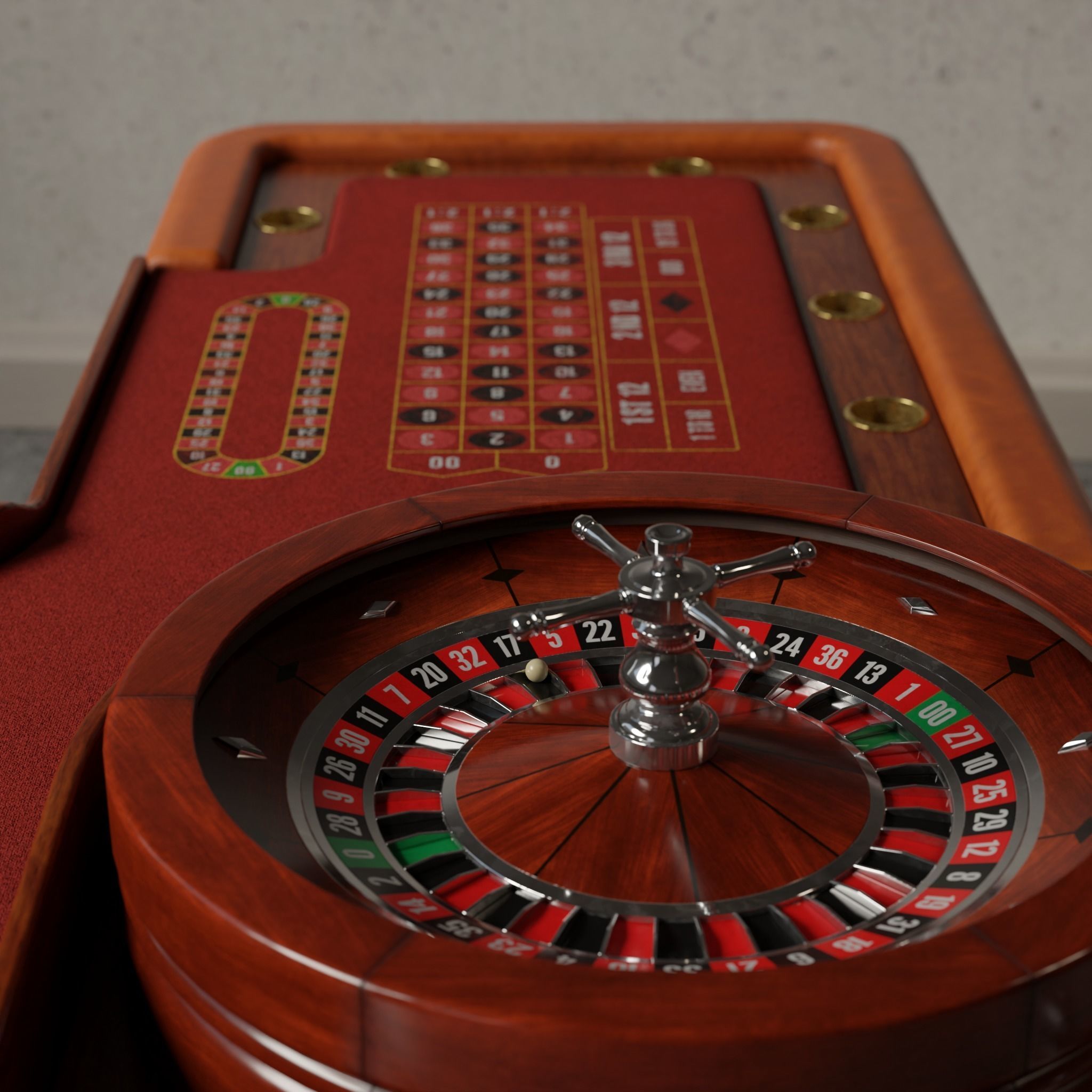 Roulette Table 3D Low-poly 3D model_16