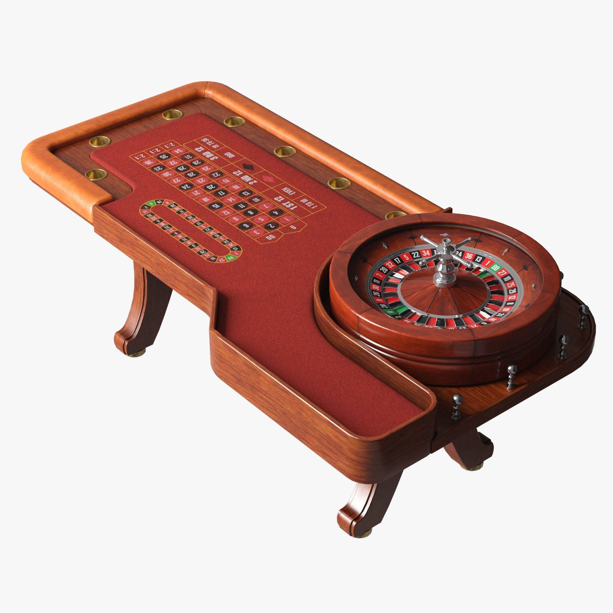 Roulette Table 3D Low-poly 3D model_3
