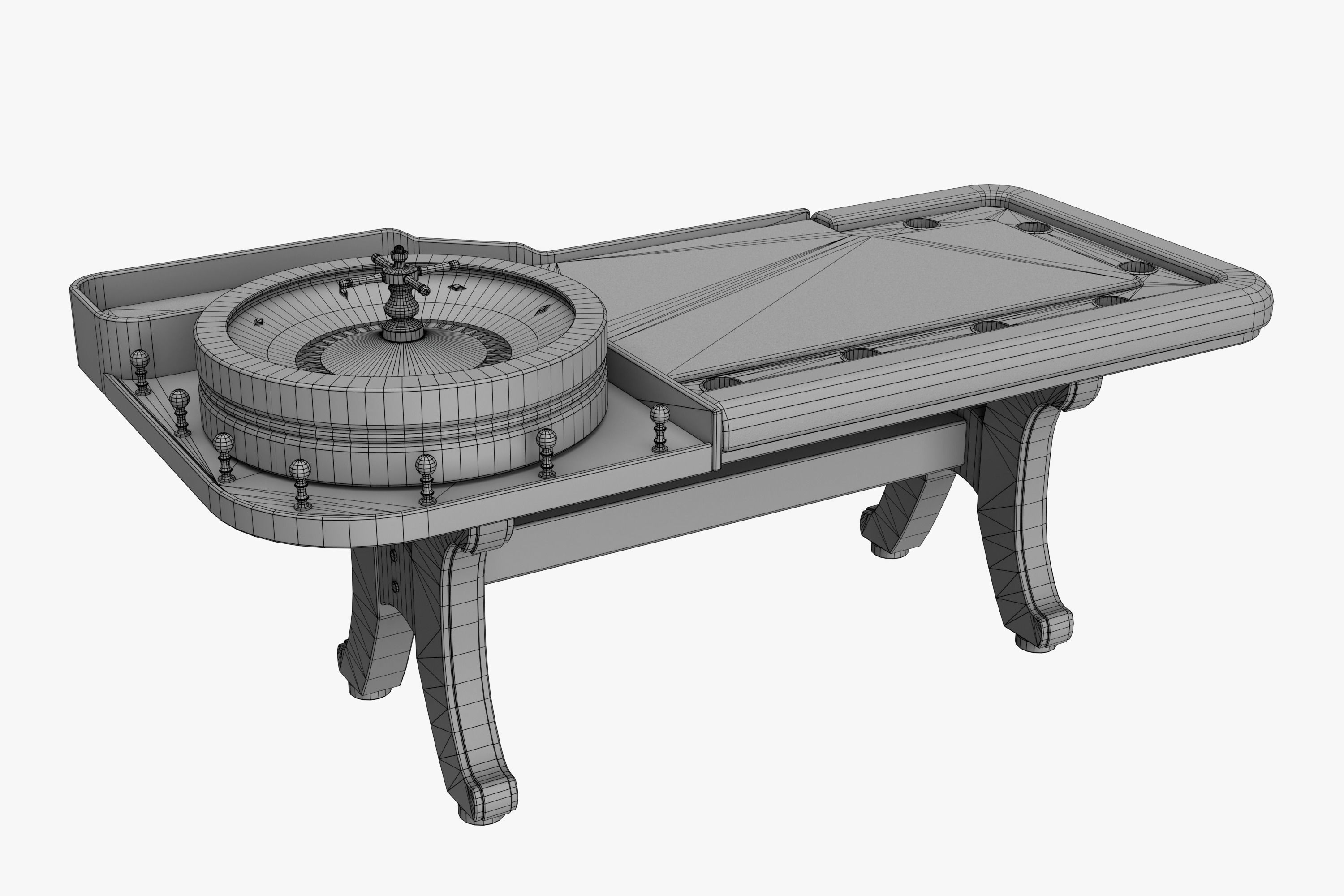 Roulette Table 3D Low-poly 3D model_22