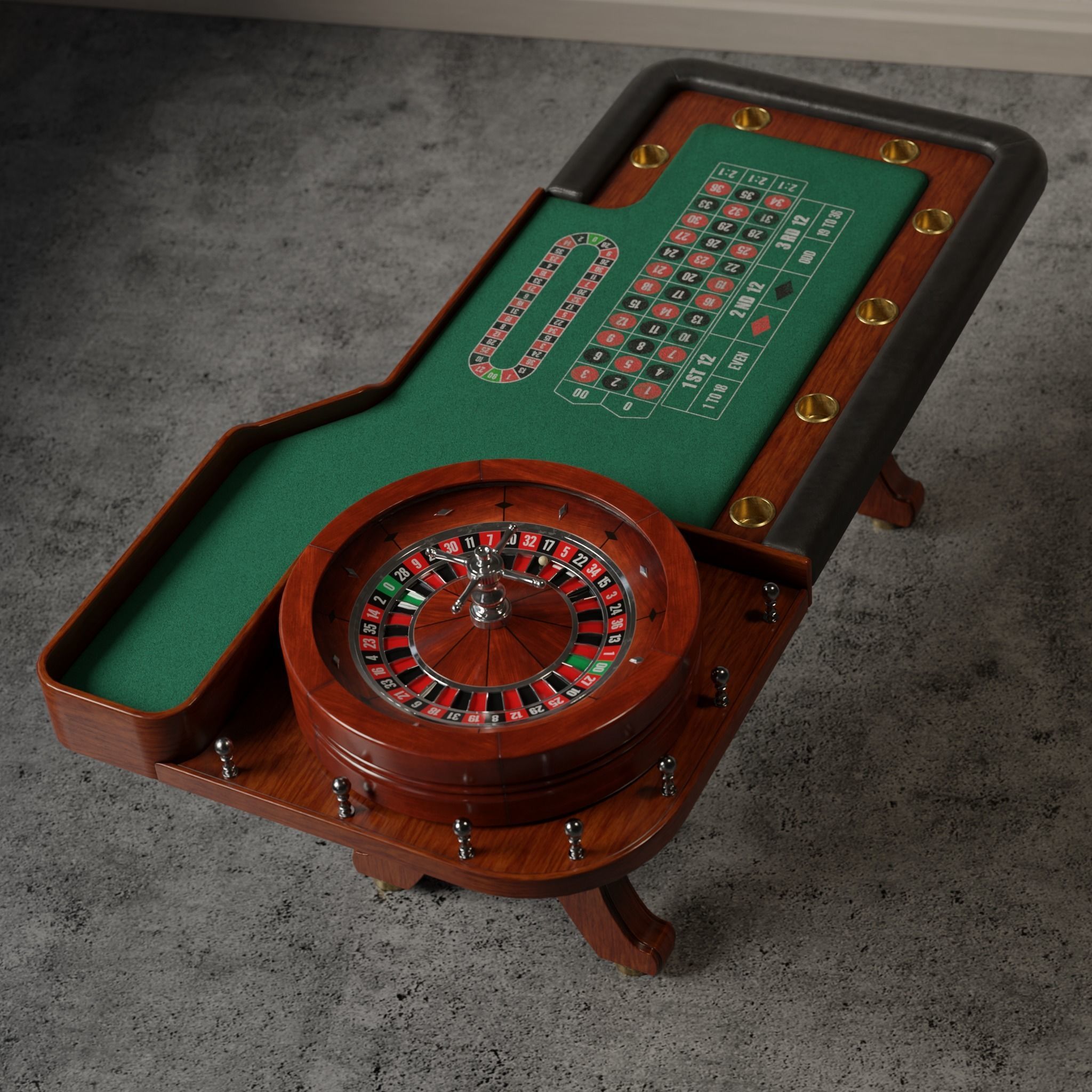 Roulette Table 3D Low-poly 3D model_11