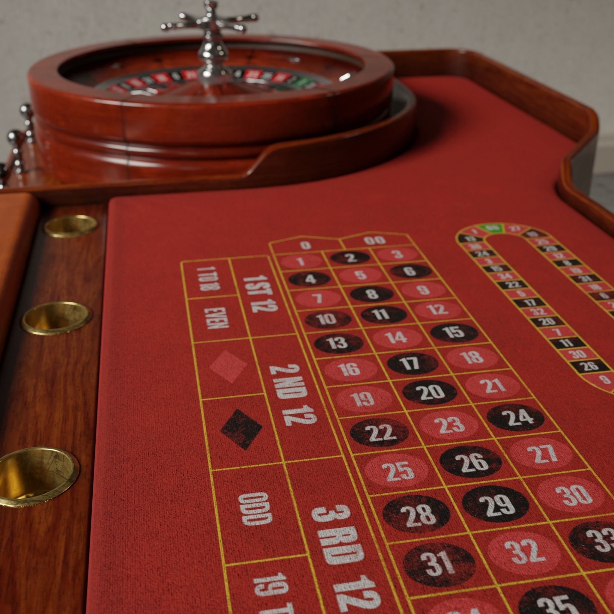 Roulette Table 3D Low-poly 3D model_14