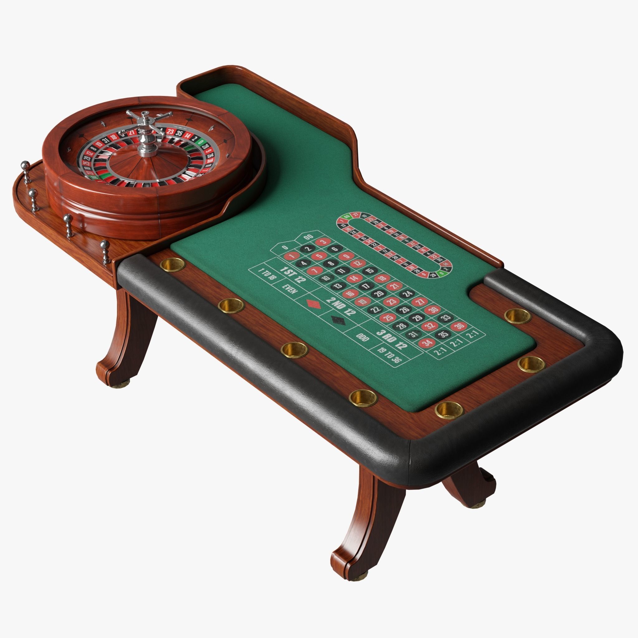 Roulette Table 3D Low-poly 3D model_2