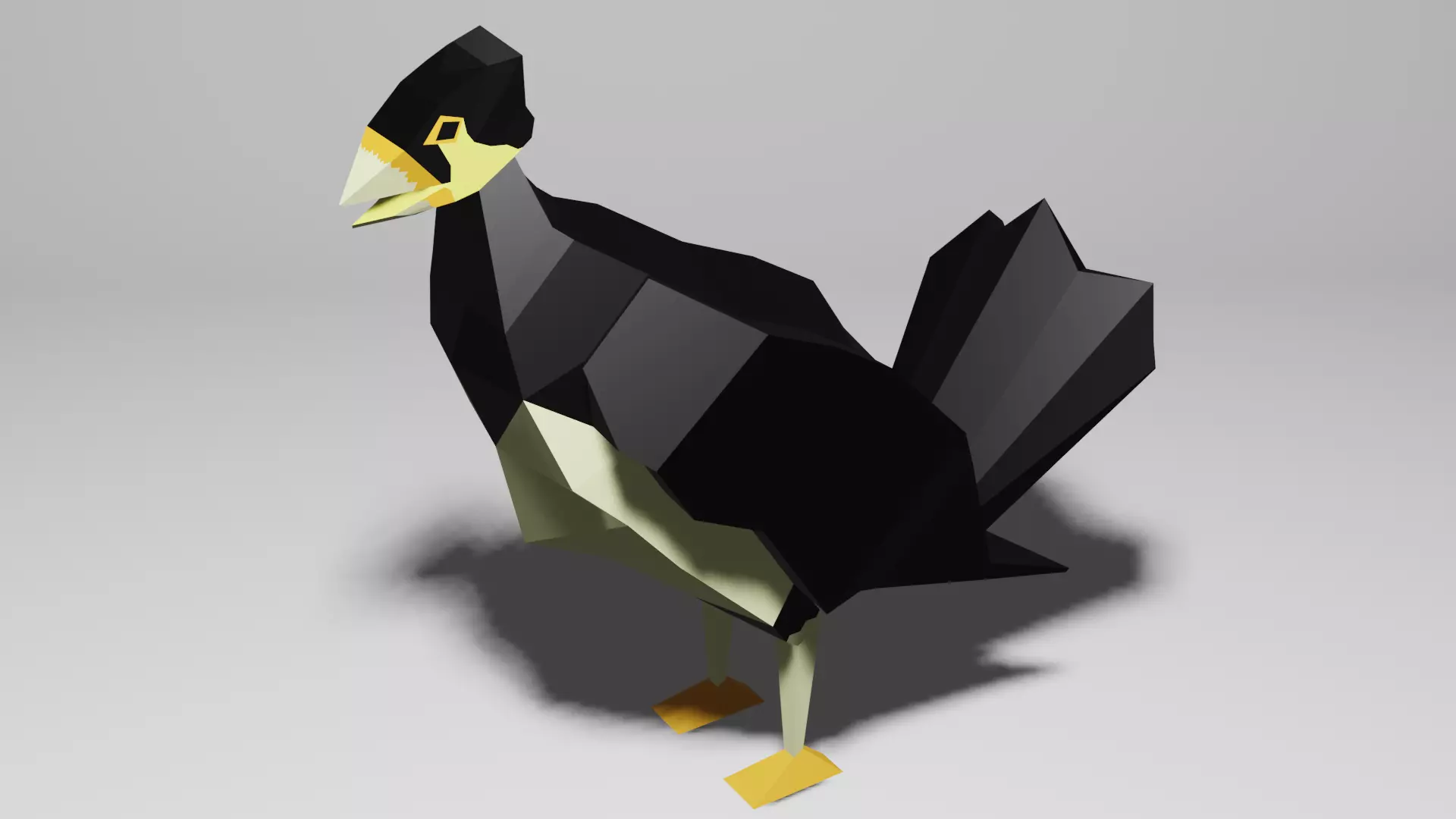Maleo origami bird 3D model_0