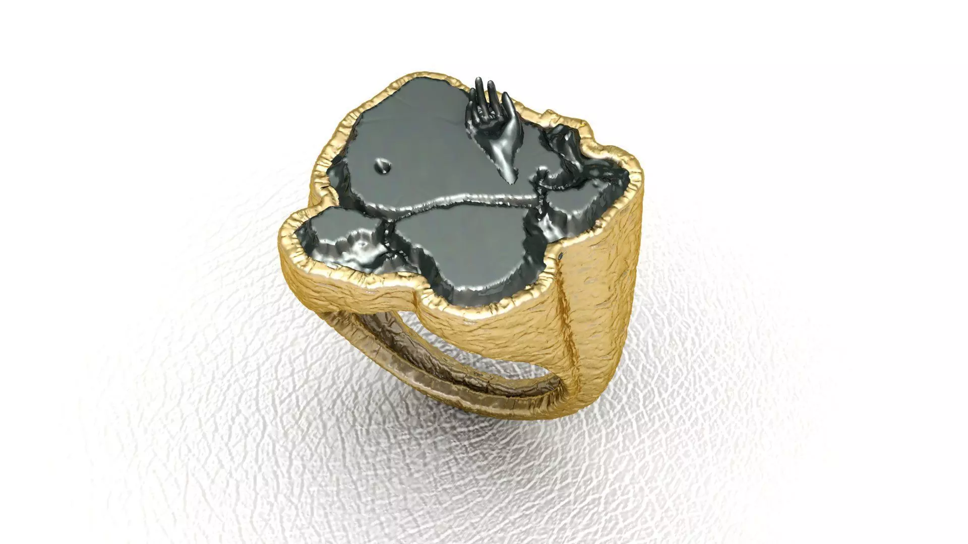 Rock Ring 3D print model_0