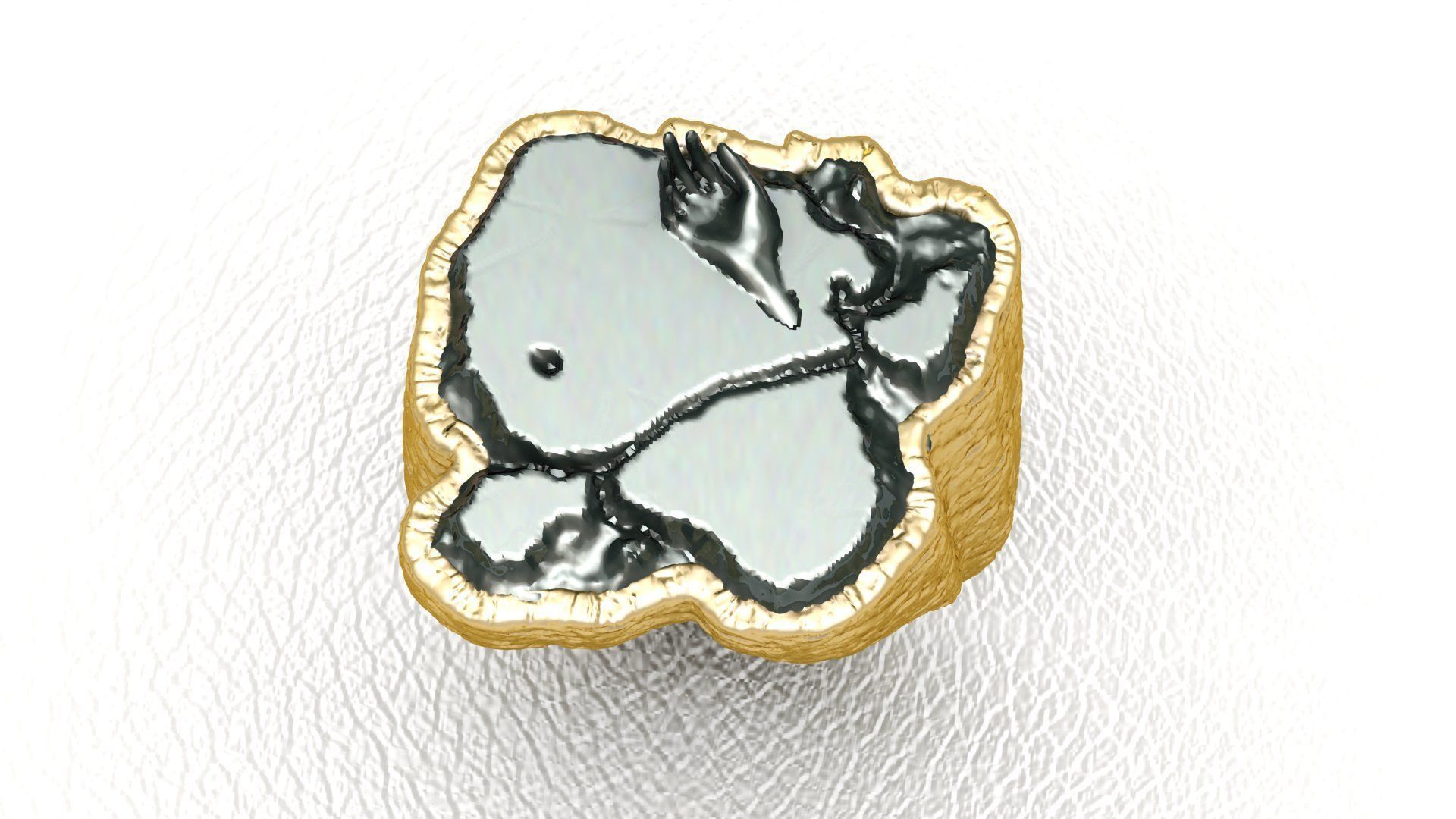 Rock Ring 3D print model_1