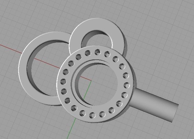 YD304 claude monet ring gold and diamonds 3D print model_2