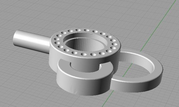 YD304 claude monet ring gold and diamonds 3D print model_1