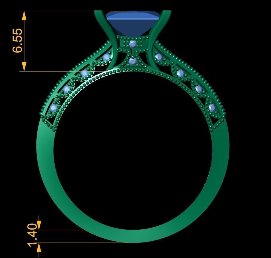 Vintage Ring 3d Model 3D print model_4