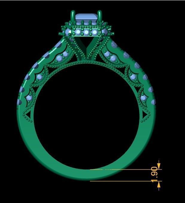 Wedding Ring 3d Model 3D print model_5