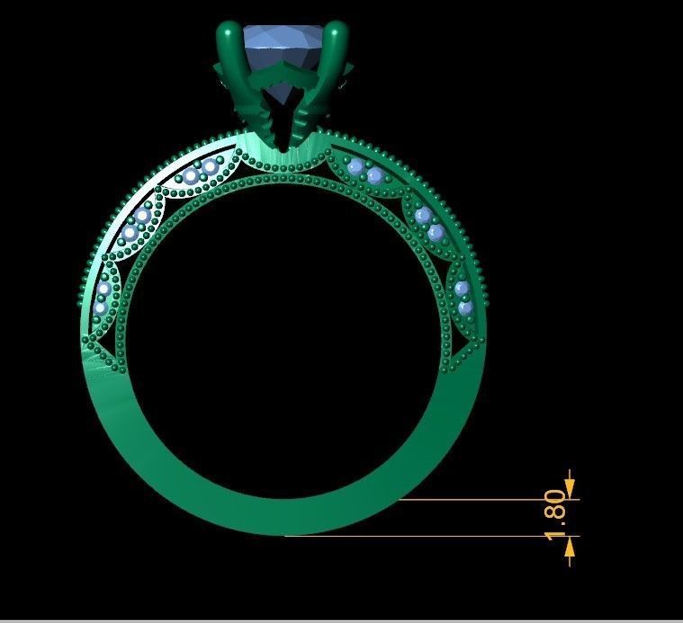 Vintage Ring 3d model 3D print model_4