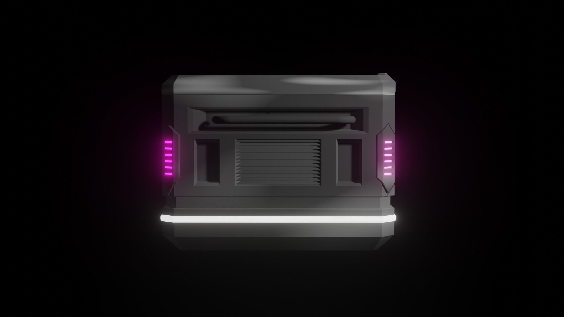 Sci fi box crate 3D model_2