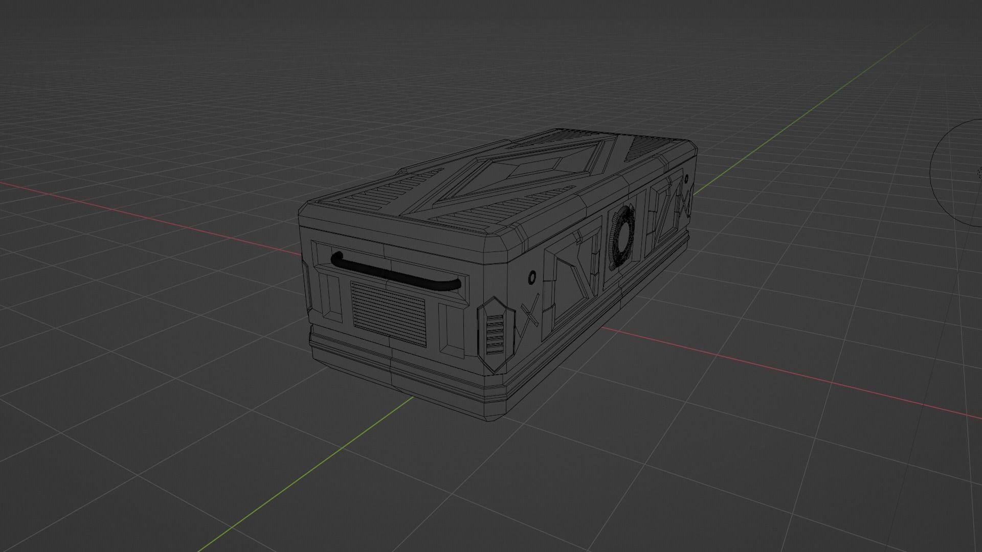 Sci fi box crate 3D model_5