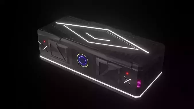 Sci fi box crate 3D model