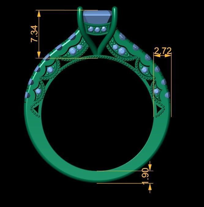 Vintage Ring 3d model 3D print model_4