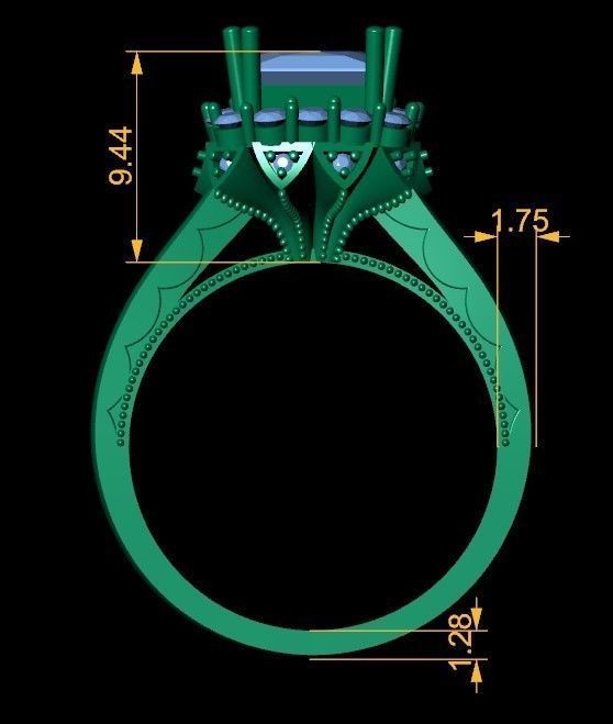 Engagement Ring 3d Model 3D print model_3