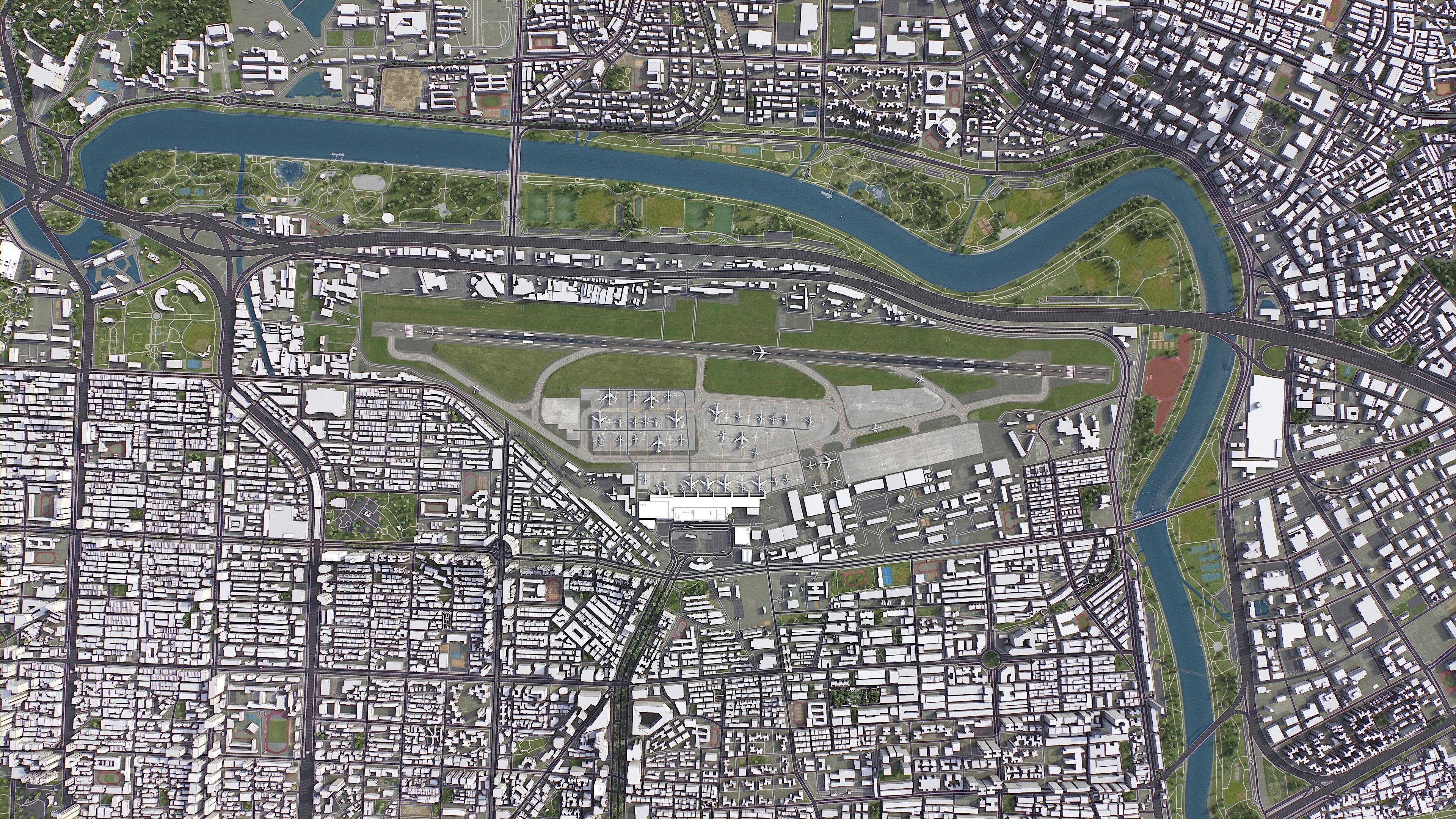 Taipei Airport Low-poly 3D model_7